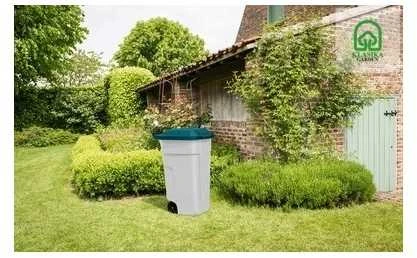 Keter CURVER WASTE BIN 110L BEIGE/Žalias