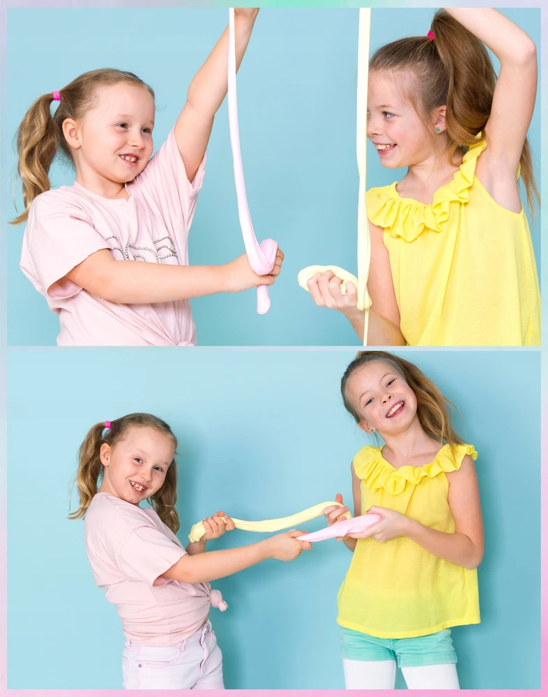 Regmag DIDELIS SLIME RINKINYS, SLIMŲ GAMYBAI VAIKAMS PLASTIKOS PASTA 120in1