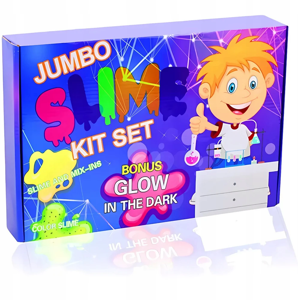 Regmag DIDELIS SLIME RINKINYS, SLIMŲ GAMYBAI VAIKAMS PLASTIKOS PASTA 120in1