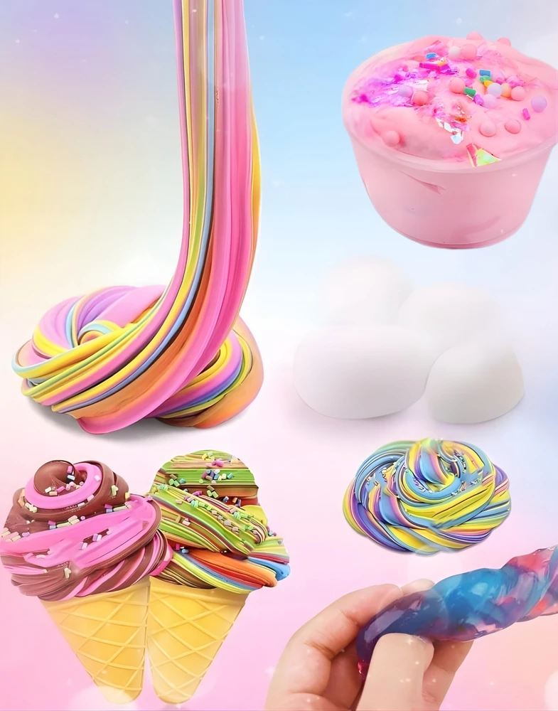 Regmag LEDŲ GAMYKLĖS DIDELIS SLIME RINKINYS VAIKŲ PAPRAŠYMAMS XXL MOLDS ROŽINĖ DĖŽUTĖ