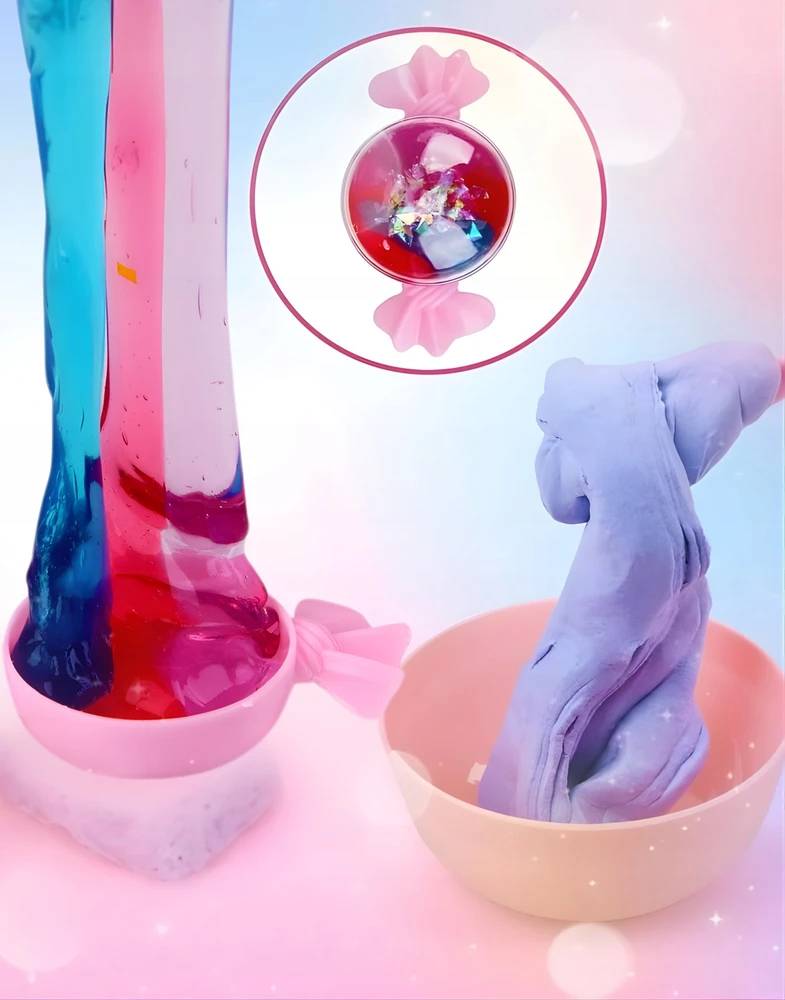Regmag LEDŲ GAMYKLĖS DIDELIS SLIME RINKINYS VAIKŲ PAPRAŠYMAMS XXL MOLDS ROŽINĖ DĖŽUTĖ