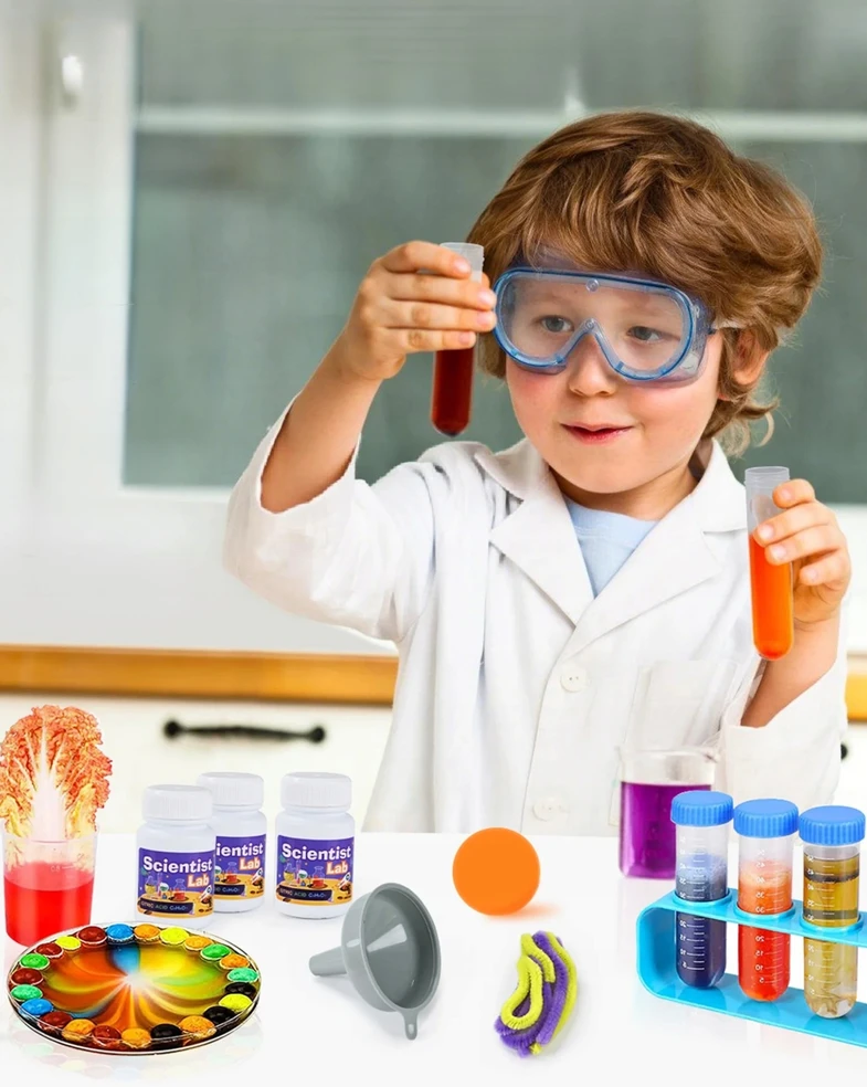 Regmag LITTLE CHEMIST LABORATORY RINKINYS 80 EKSPERIMENTŲ VULKANINIS VAIKAMS + E. KNYGA