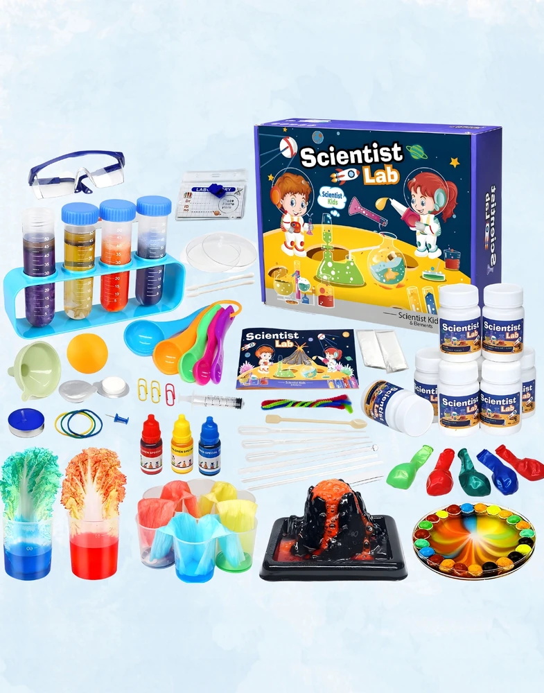 Regmag LITTLE CHEMIST LABORATORY RINKINYS 80 EKSPERIMENTŲ VULKANINIS VAIKAMS + E. KNYGA