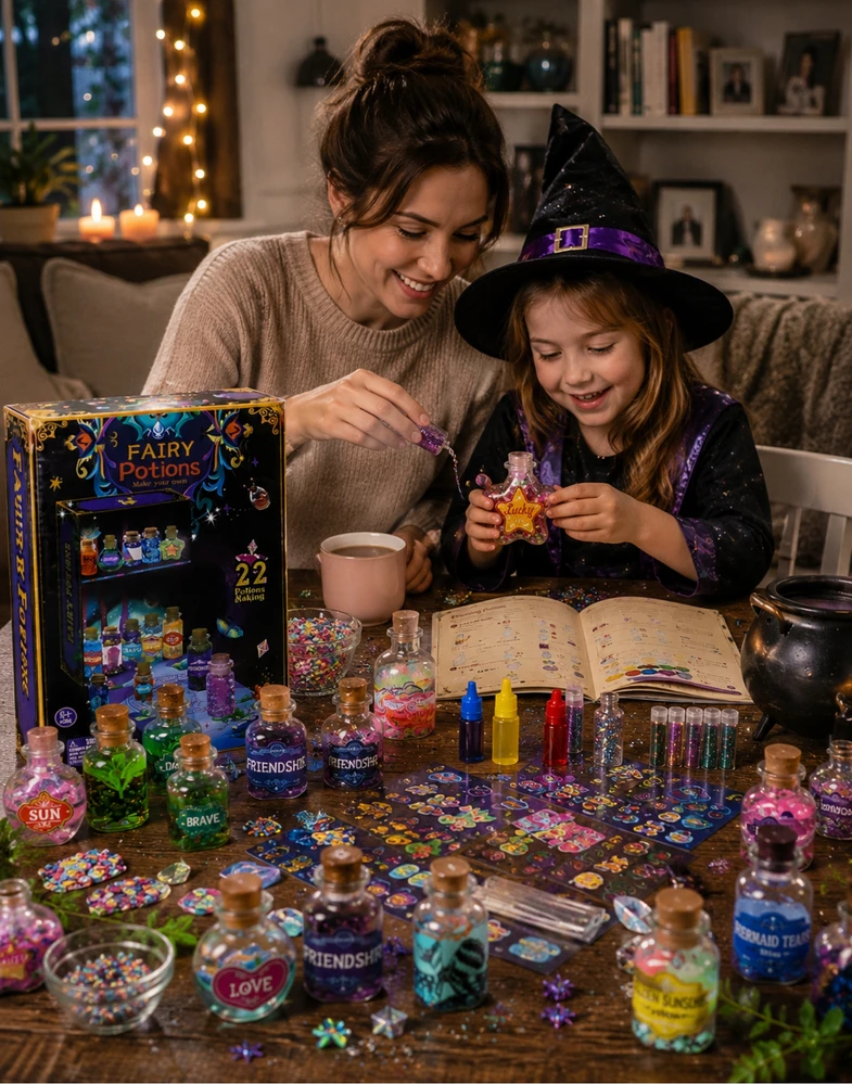 Regmag RINKINYS STEBUKLINIAM POTION GAMYBAI XXL DIY POTIONS 6+ DOVANA VAIKAMS