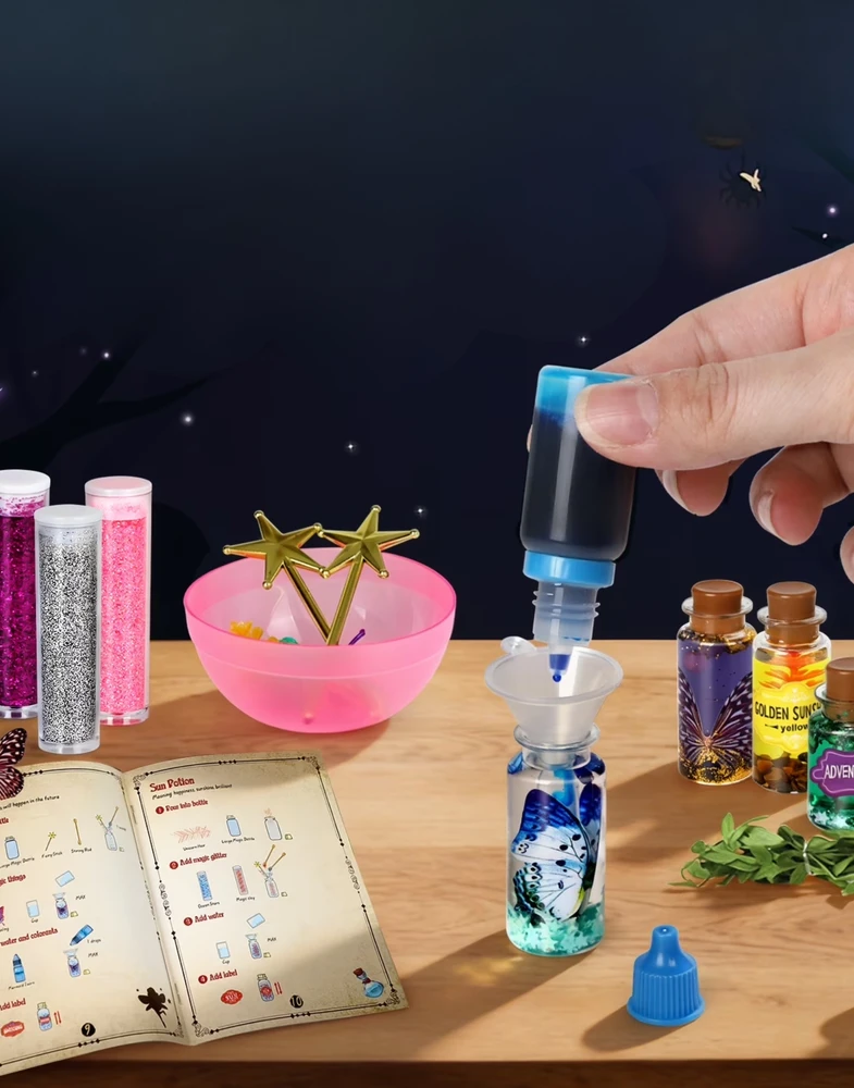 Regmag RINKINYS STEBUKLINIAM POTION GAMYBAI XXL DIY POTIONS 6+ DOVANA VAIKAMS
