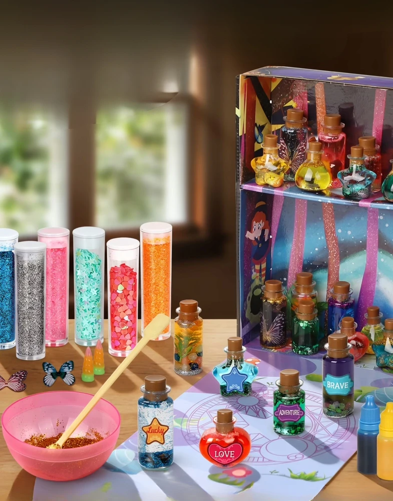 Regmag RINKINYS STEBUKLINIAM POTION GAMYBAI XXL DIY POTIONS 6+ DOVANA VAIKAMS