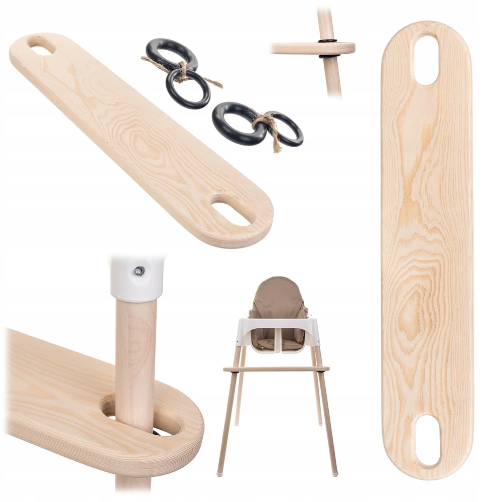 Reguliuojama pėdų atrama IKEA Antilop kėdei, medinė, PUŠO spalva, aMami