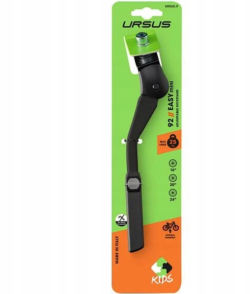 Reguliuojama šoninė dviračio atrama 16/24'' ursus easy mini alu juoda