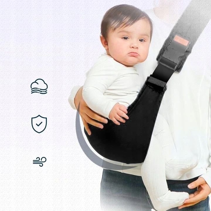 Reguliuojamas diržas, skirtas nešioti kūdikį 0-36 mėn., 15 kg, juodas