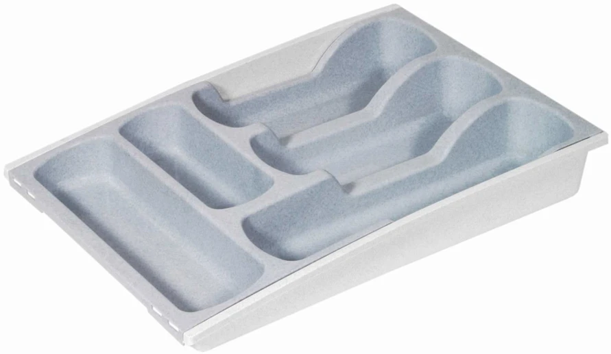 Reguliuojamas stalo įrankių dėklas CURVER BASIC KITCHEN ACCESORIES, šv.pilkos sp., h6,4 x 30 x 42 cm