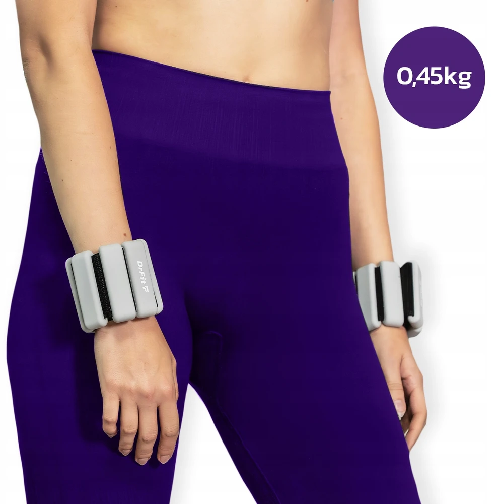 Reguliuojami kulkšnių ir riešų svareliai DrFit, 2x0.45 kg