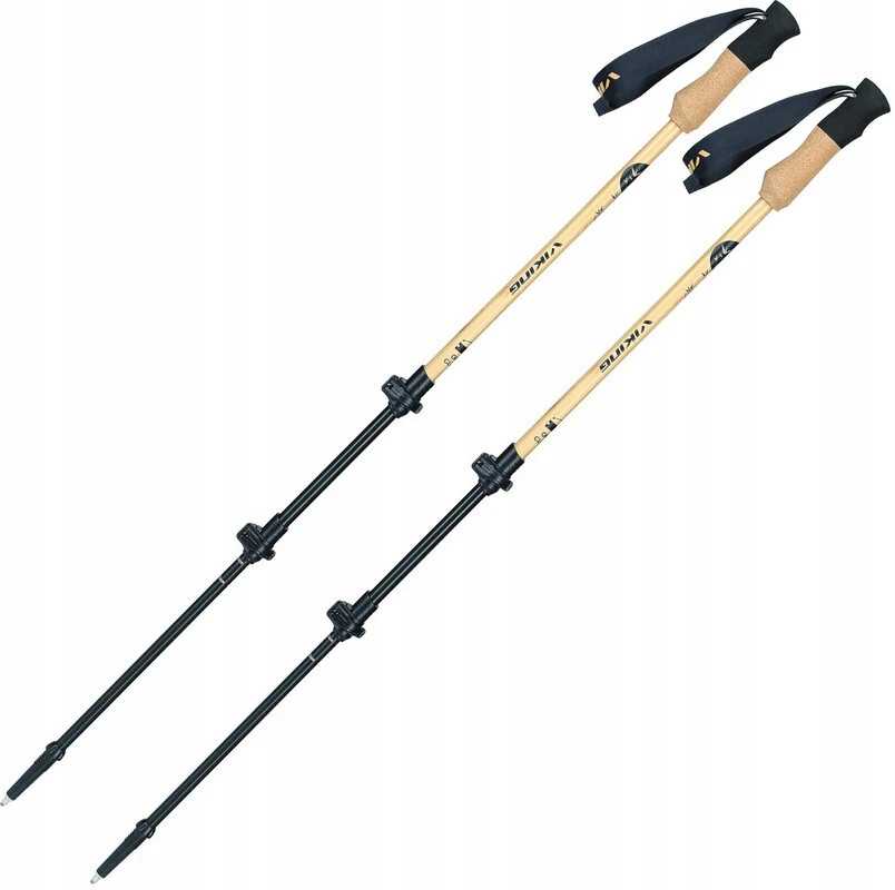 Viking Bamboo Pro Trekking Poles Brown 65-135