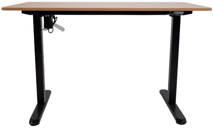Home4You Reguliuojamo aukščio darbo stalas ERGO LIGHT su 1 varikliu 120x60cm, juodas/ąžuolas