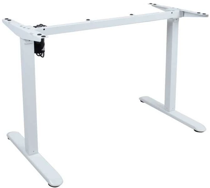 Home4You Reguliuojamo aukščio darbo stalas ERGO LIGHT su 1 varikliu 120x60cm, baltas/ąžuolinis