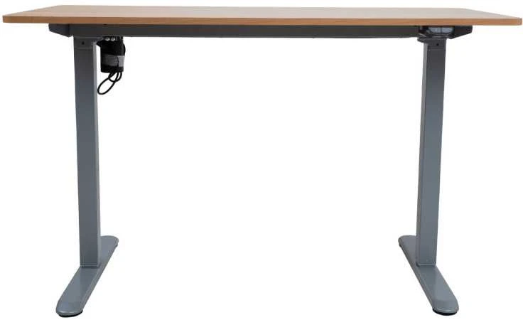 Home4You Reguliuojamo aukščio darbo stalas ERGO LIGHT su 1 varikliu 120x60cm, sidabro pilka/ąžuolas