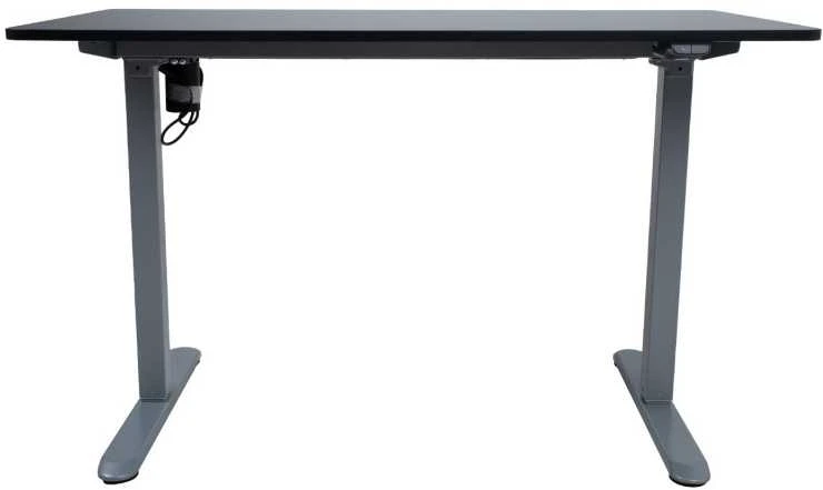 Home4You Reguliuojamo aukščio darbo stalas ERGO LIGHT su 1 varikliu 120x60cm, sidabro pilka/juoda