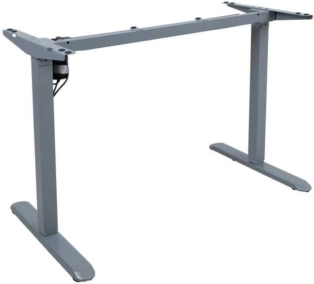 Home4You Reguliuojamo aukščio darbo stalas ERGO LIGHT su 1 varikliu 120x60cm, sidabro pilka/ąžuolas