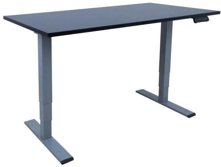 Home4You Rašomasis stalas ERGO OPTIMAL su 2 varikliais 140x80cm, Spalva: juoda