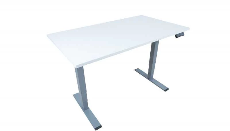 Home4You Rašomasis stalas ERGO OPTIMAL su 2 varikliais 140x80 cm, Spalva: pilkšvai balta