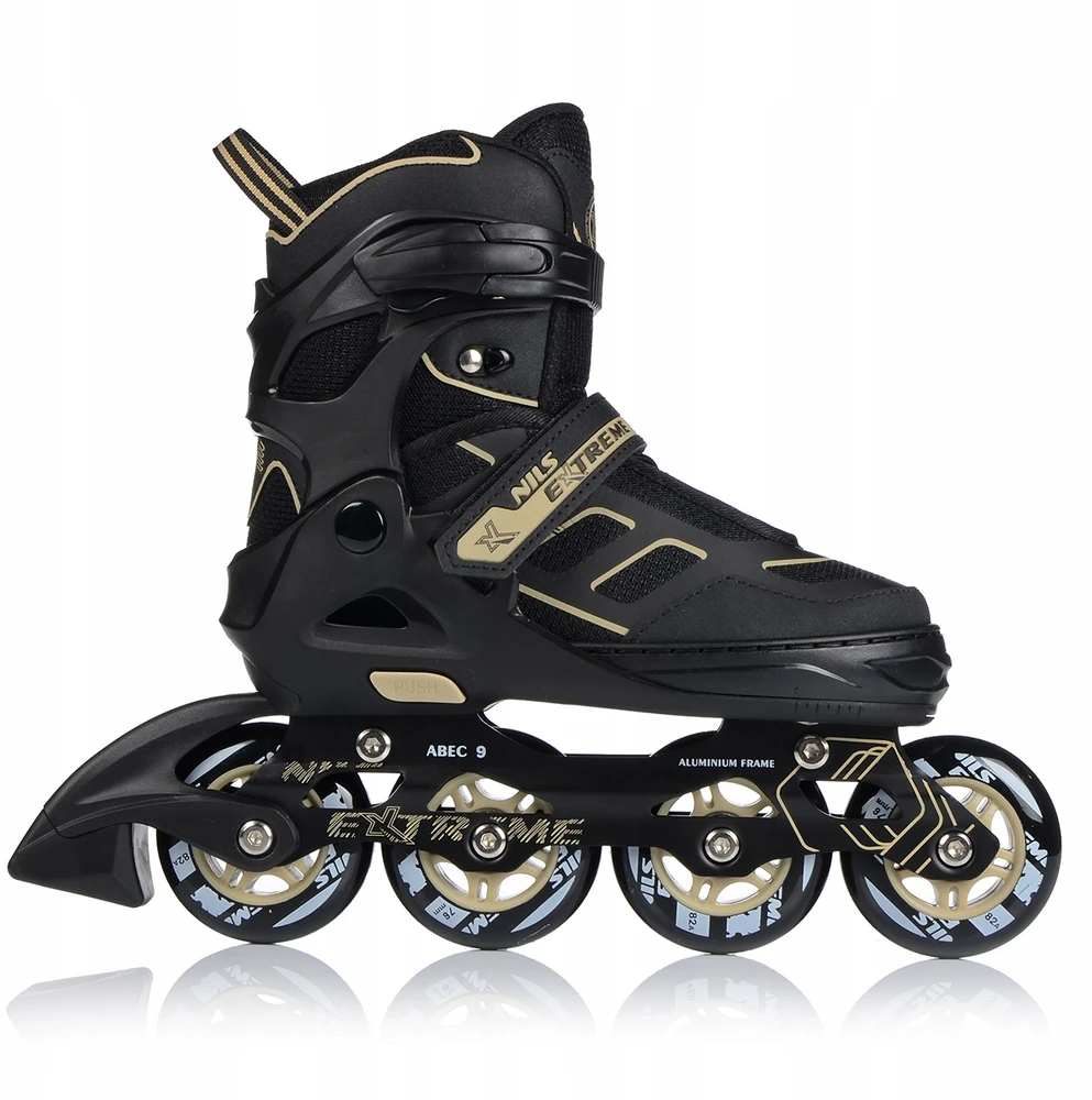 Riedučiai Nils Extreme NA14174 juodi-smėlio sp. - PU70 mm/82A (S 31-34)