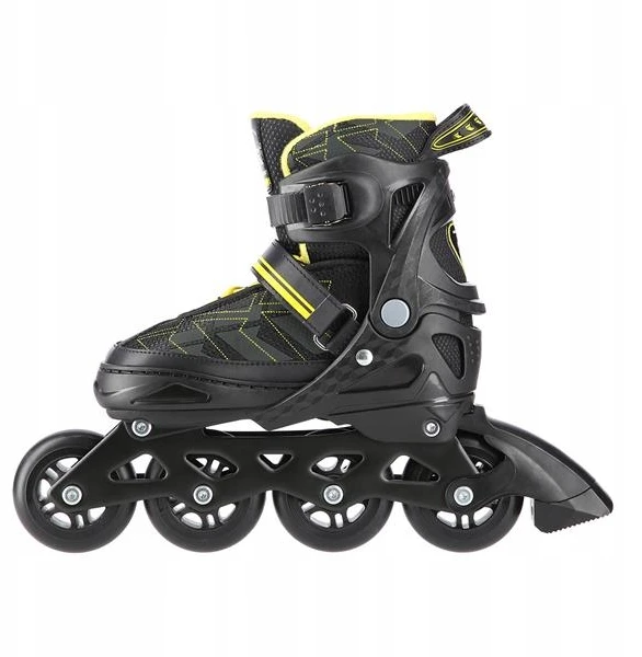 Riedučiai Nils Extreme NA11002 juodi-geltoni - PU76 mm/82A (M 35-38)