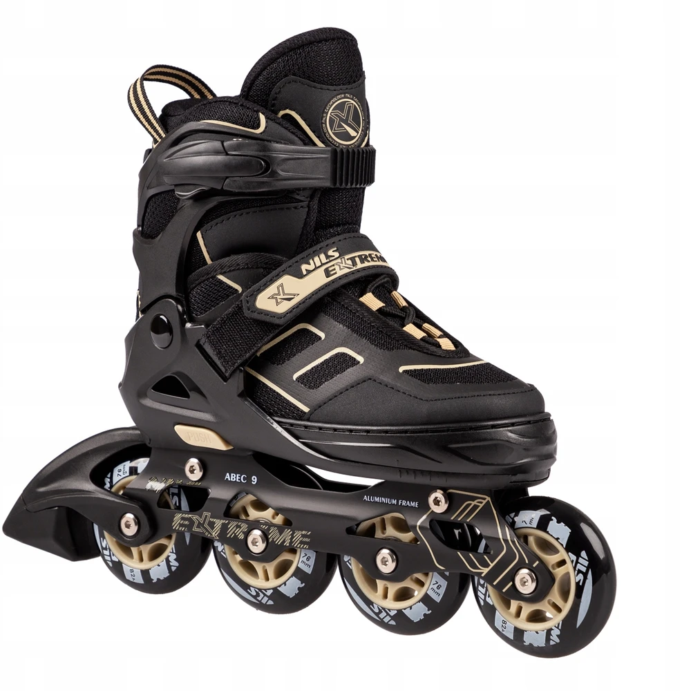 Riedučiai Nils Extreme NA14174 juodi-smėlio sp. - PU70 mm/82A (S 31-34)
