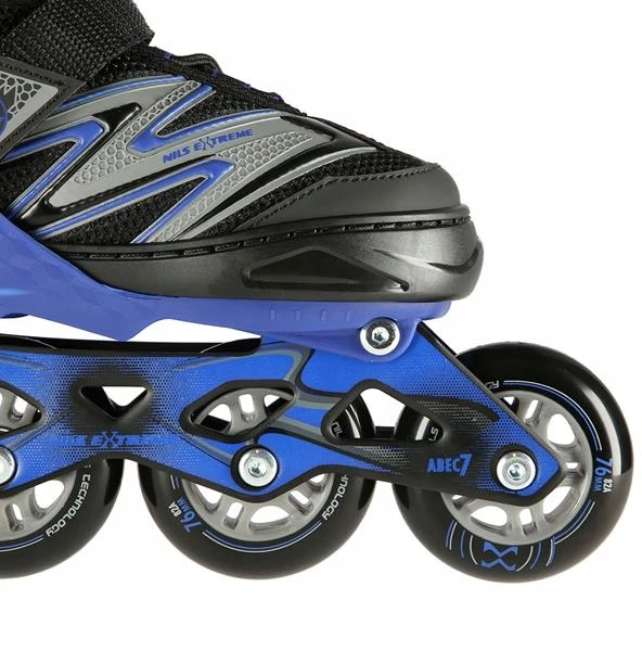 Riedučiai NA11010 Juodas-Mėlynas ROZM. M (35-38) IN-LINE SKATES NILS EXTREME