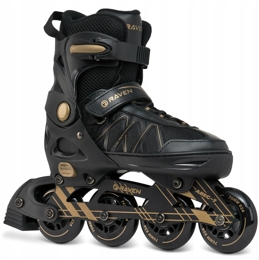 Reguliuojamo dydžio riedučiai Raven Expert, geltoni, 40-43