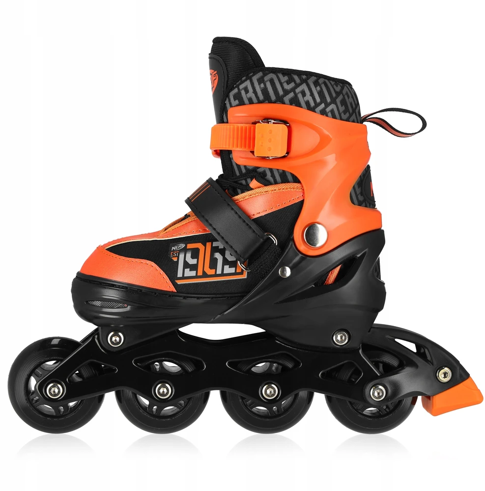 Reguliuojamo dydžio riedučiai Spokey Nerf Strive, oranžiniai/juodi