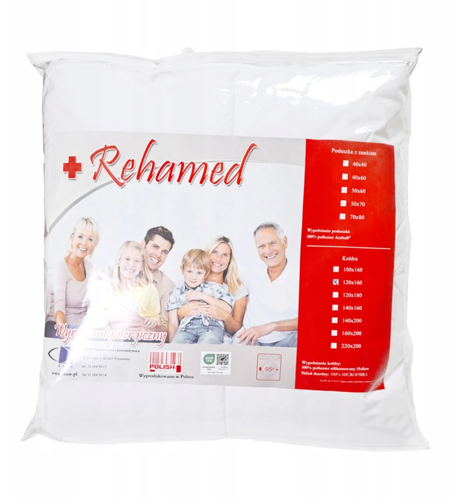 REHAMED antialerginė antklodė 120x160 AMW 95*C lovai