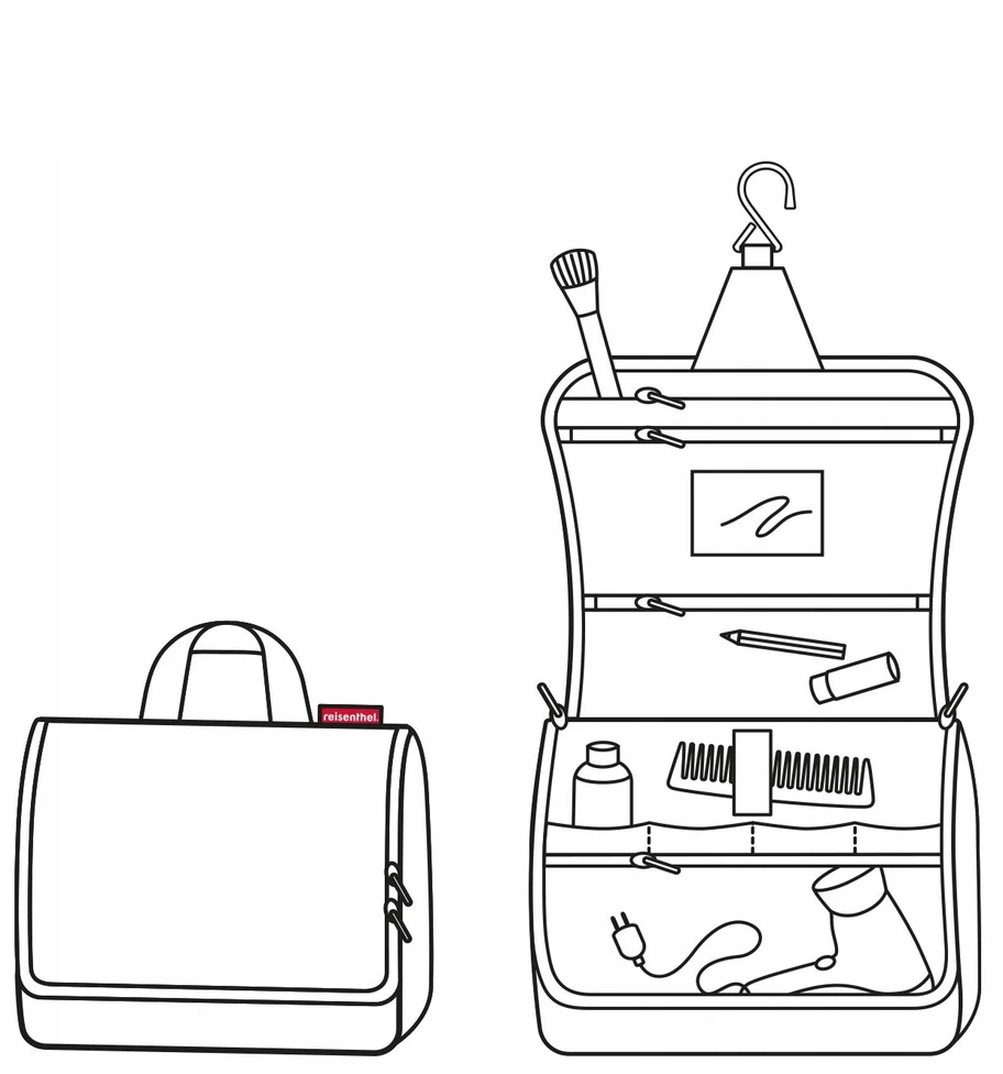 Reisenthel Toiletbag Xl kosmetinė, smėlio spalvos, su išskirtiniu raštu