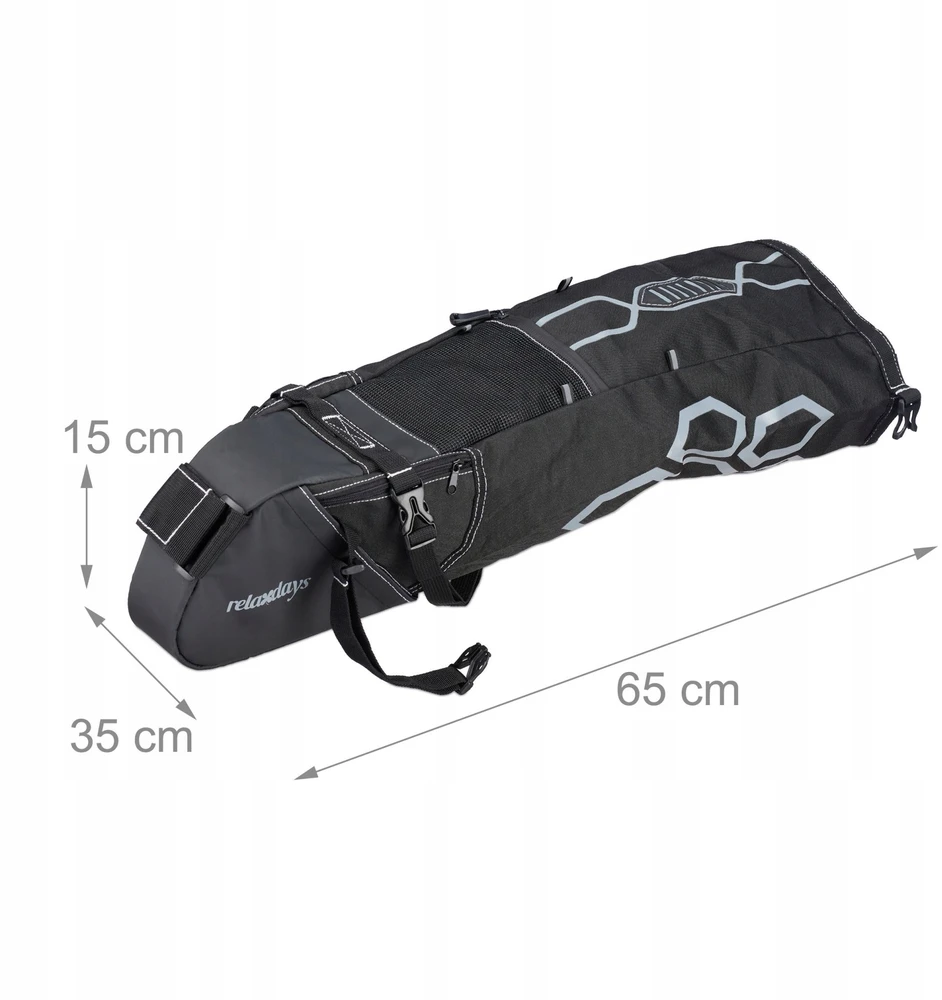 Relaxdays DVIRAČIO SĖDYNĖS KREPŠIS DIDELIS 65 cm Juodas ATSPIRUS VANDENIUI
