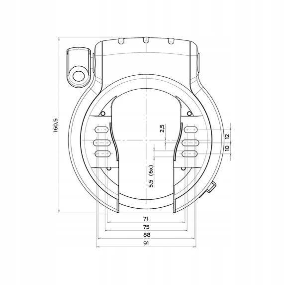 Rėmo užraktas Axa Defender, 51 mm, juodas