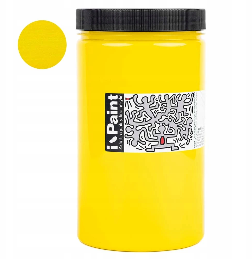 Renesans Akriliniai dažai I-paint 1200ml, citrinos geltonumo