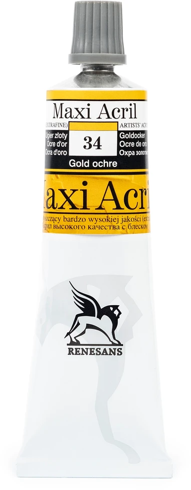 Renesans Akriliniai dažai Maxi Akryl 60ml, gelsvai rudas atspalvis