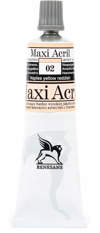 Renesans Akriliniai dažai Maxi Akryl 60ml, Neapolio geltonos spalvos