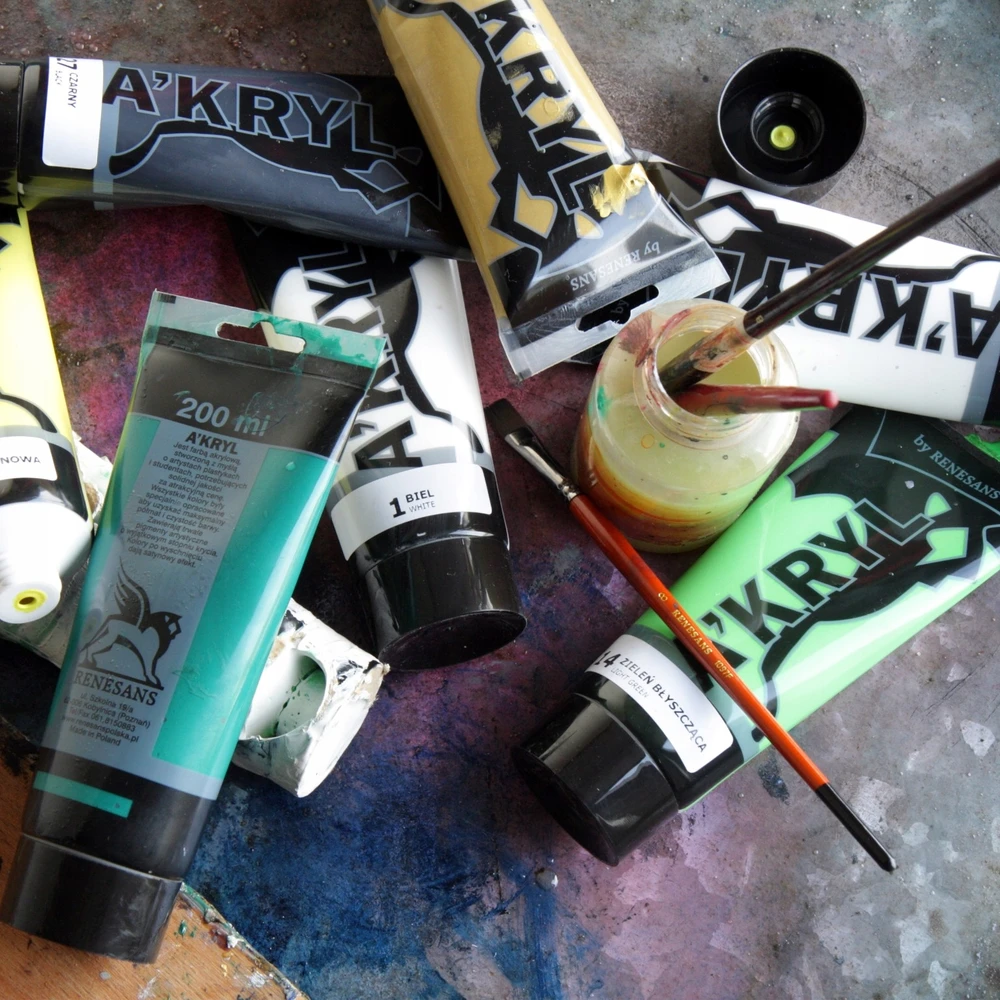 Renesans A'kryl Akriliniai Dažai 36 Tamsiai Odos Spalvos 200ml