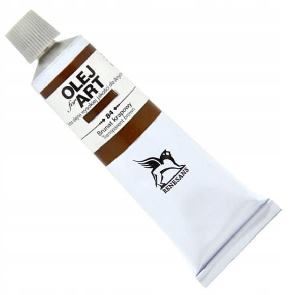 Renesans aliejiniai dažai 60ml, rudas, 84