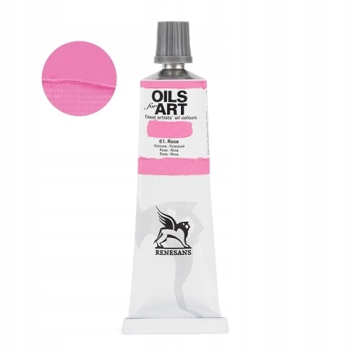 Renesans aliejiniai dažai 60ml, Šviesiai Rožiniai, Nr 61