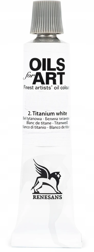 Renesans Aliejiniai dažai "olej for Art" 20ml, Titano balta