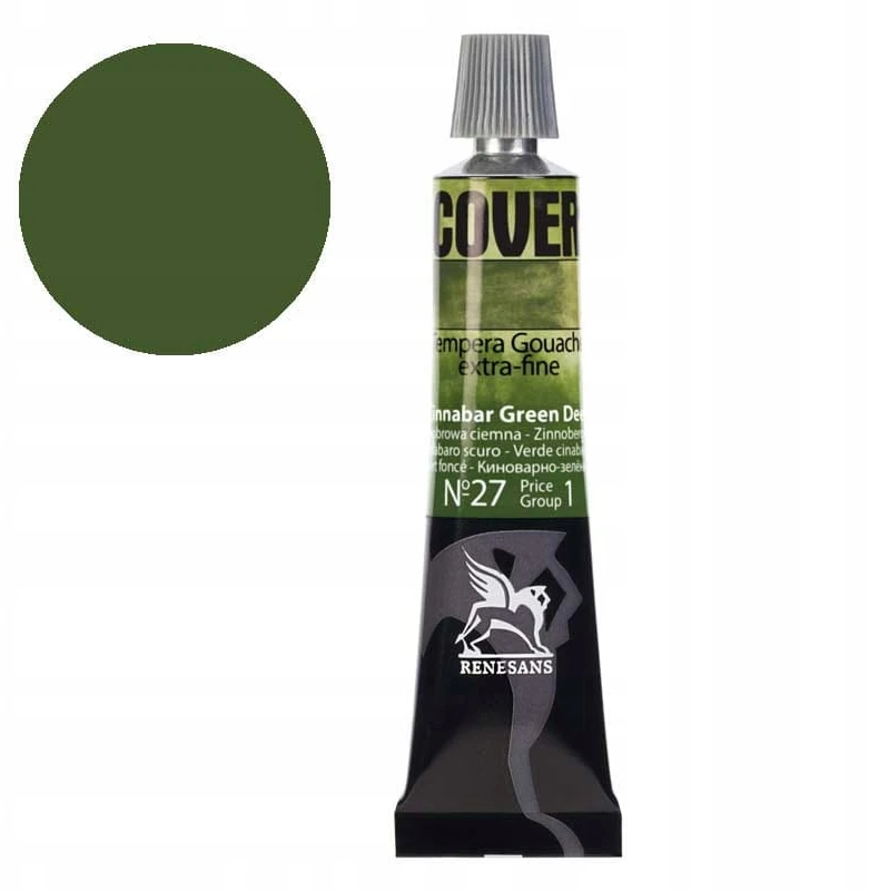 Renesans Cover tempera 20ml, tamsiai žalia