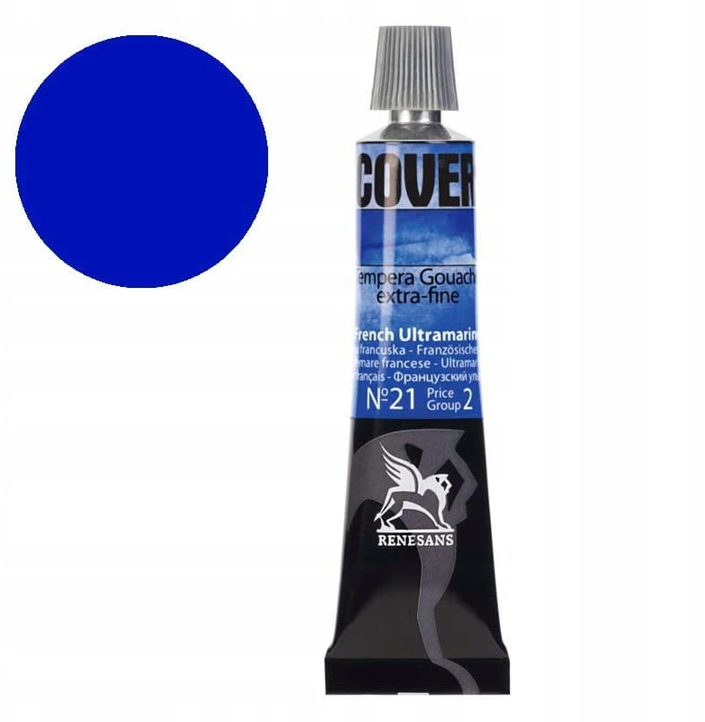 Renesans Cover tempera-gvašas 20ml, prancūziška ultramarino mėlyna