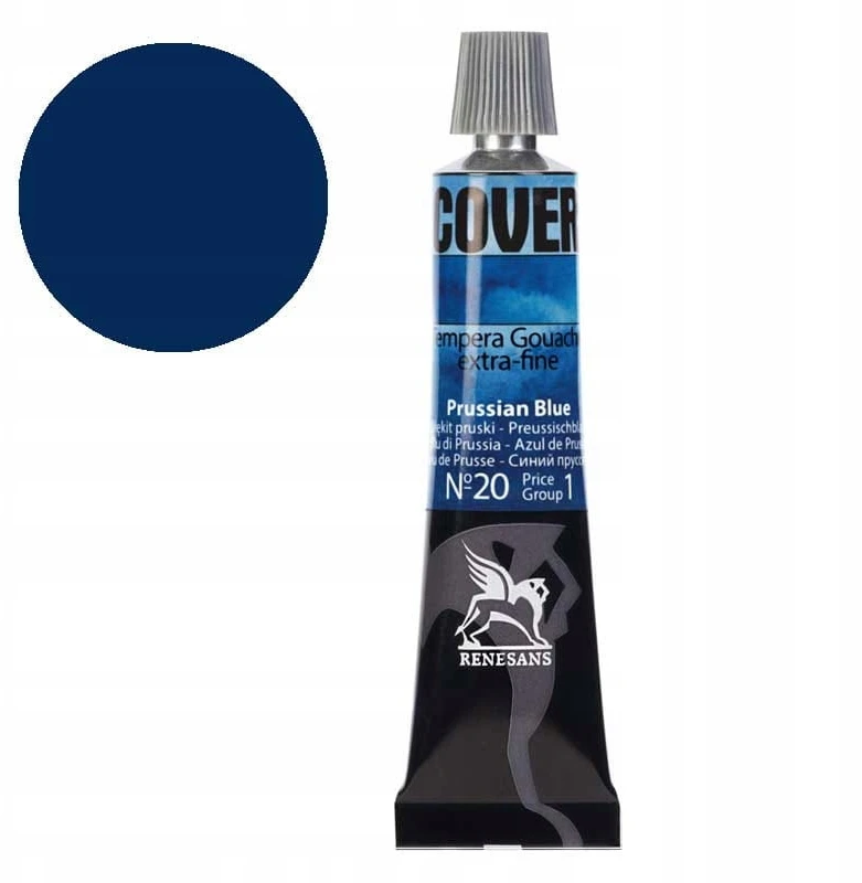 Renesans Cover Tempera Gwasz 20ml - Prūsiškas Mėlynas