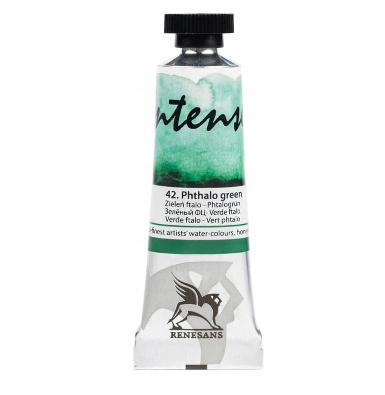 Renesans Intense akvareliniai dažai 15ml 42 Ftalocianino žali