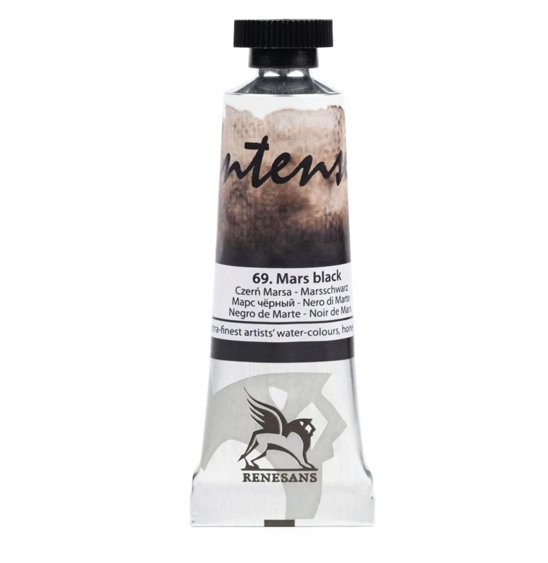 Renesans Intense Akvareliniai Dažai 15ml, Mars Juodi