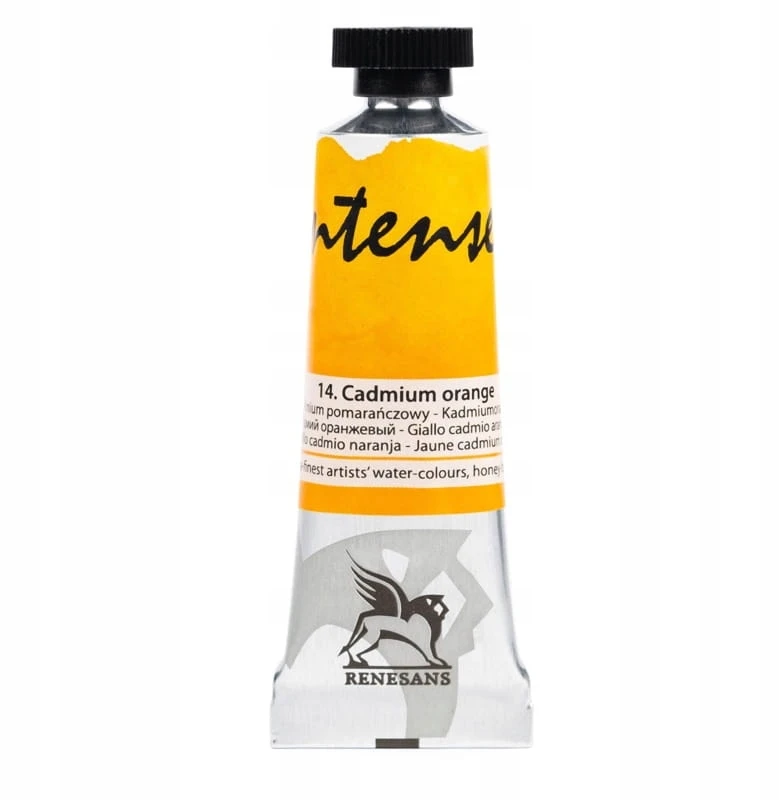 Renesans Intense akvareliniai dažai 15ml, kadmio oranžinė