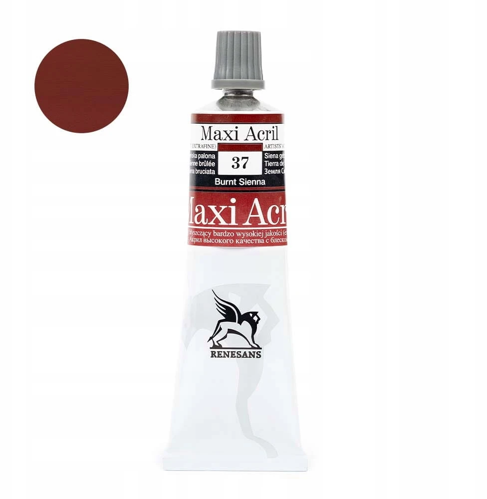 Renesans Maxi Akryl 60ml Akriliniai Dažai 37 Degintas Sienos Ruda