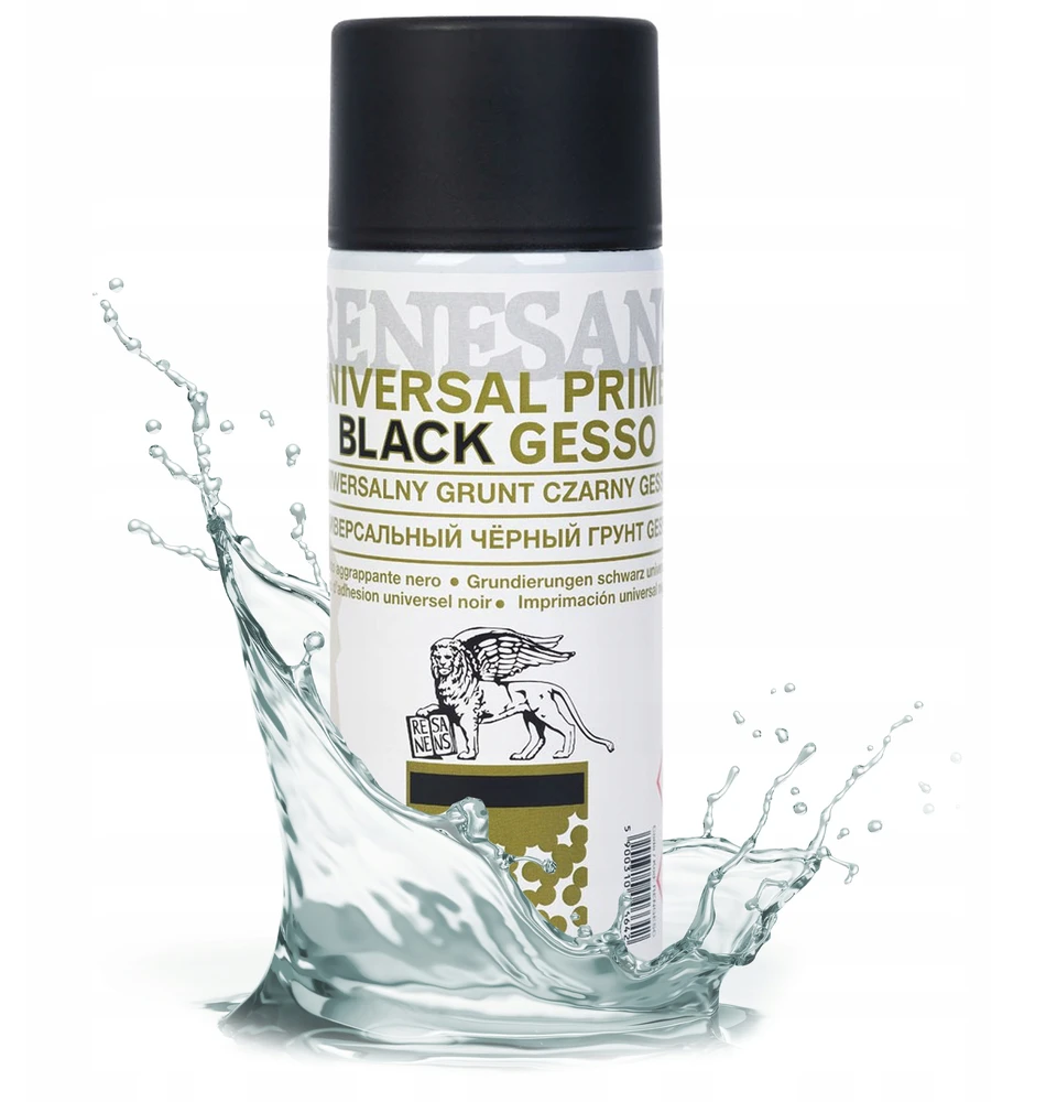 Renesans Universalus juodas gruntas Gesso purškiamas 400ml