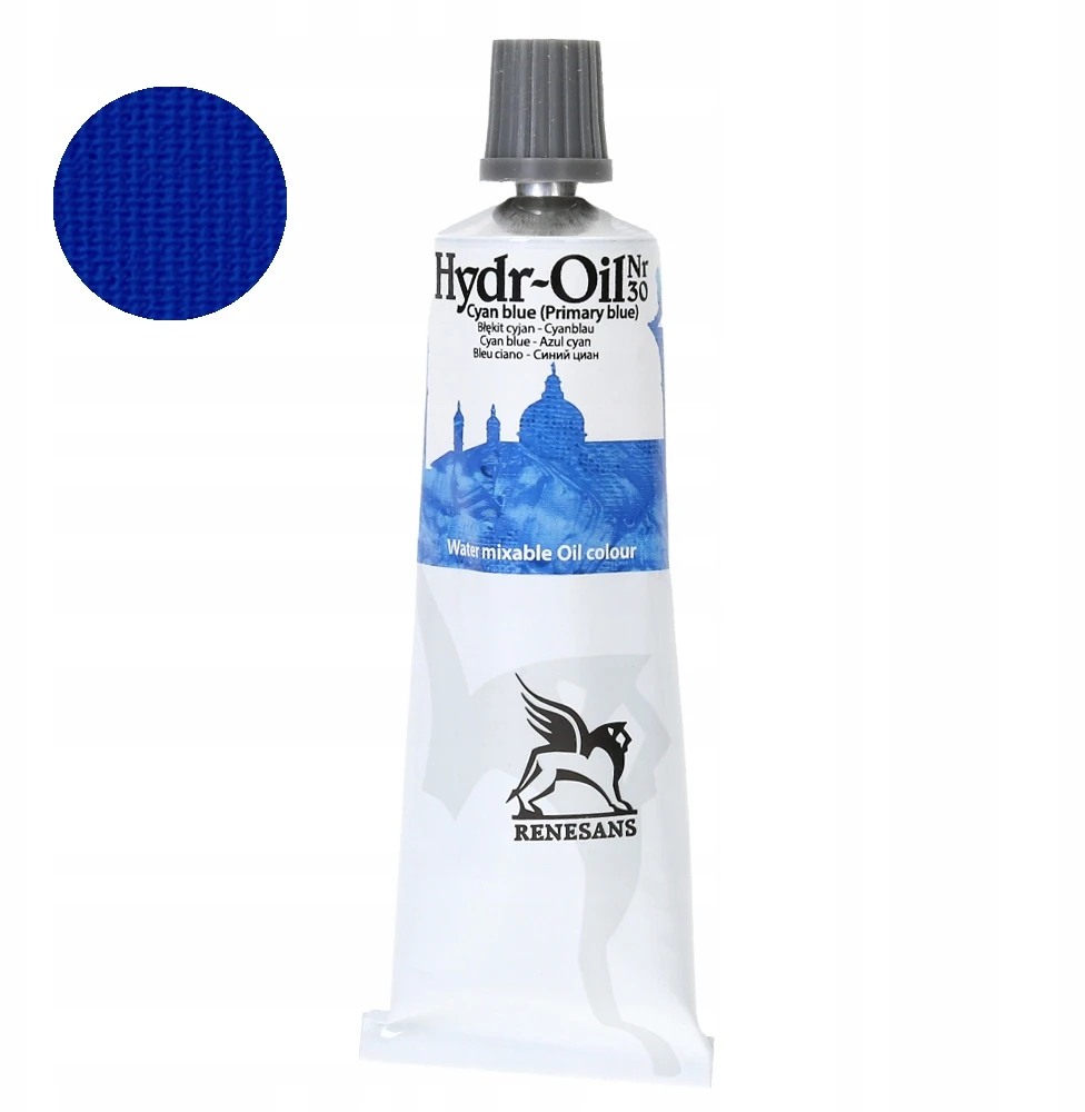 Renesans Vandenyje tirpstantys aliejiniai dažai Hydr-oil 60ml, ciano mėlyni