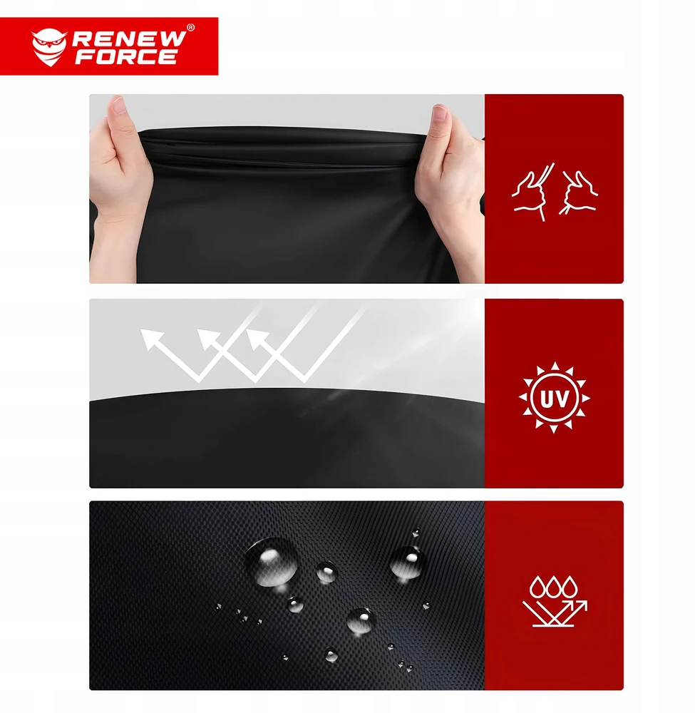 Renew Force DIDŽIAUSIA vandeniui atspari motociklo dangtelis su sagtimi 250x125x95cm XXXL